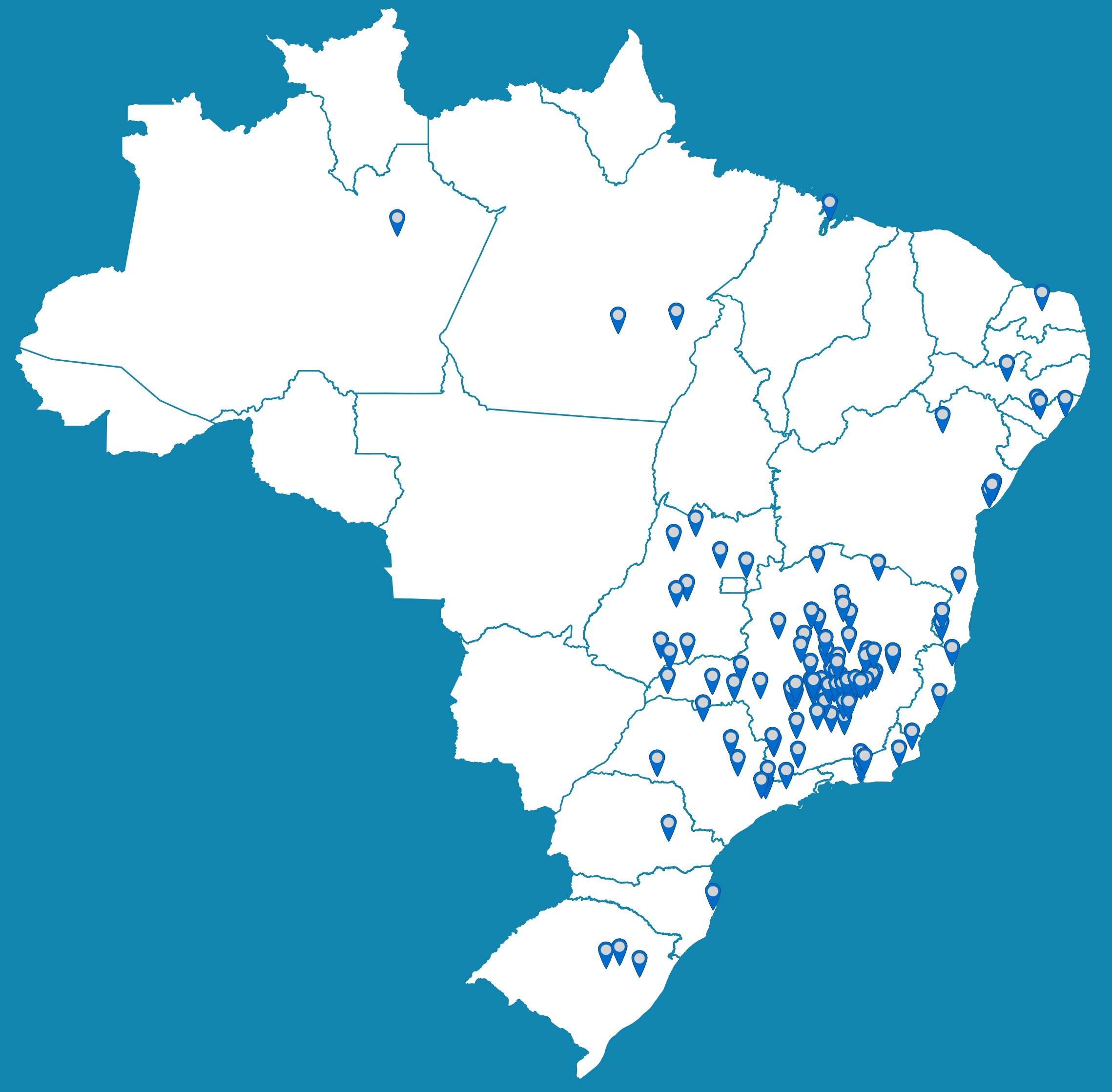 Mapa de atuação