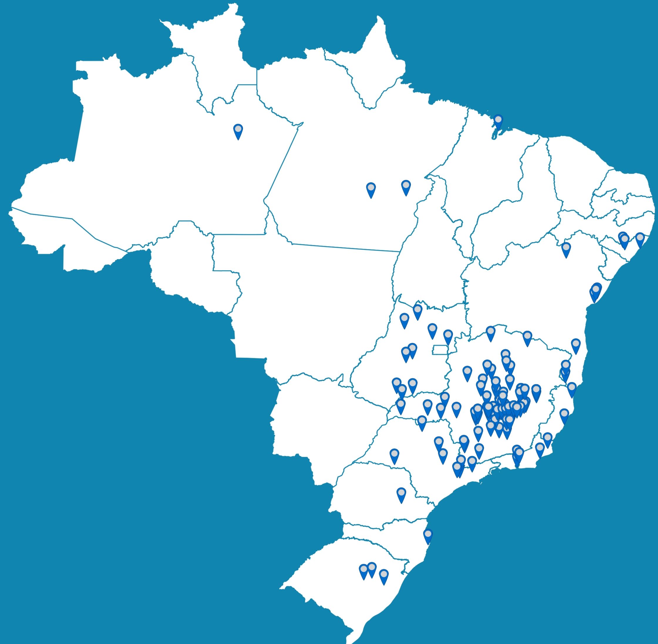 Mapa de atuação